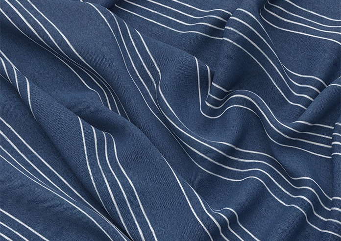 Portofino Stripe, Tide Blue - Roman Blind - Image 4